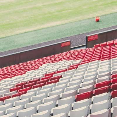 empty stadium bleachers